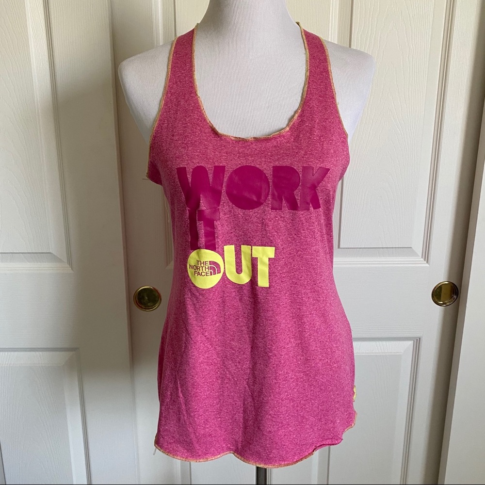 THE NORTH FACE Women's Tank Top Racerback Work It Out Size Medium Pink Athletic‎
